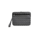 DKNY Sleeve Checkered Pattern Printed Stripes 14" Laptop Case - Black