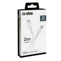 SBS TECABLELIGTC2W USB-C - Lightning Cable 2 m - White