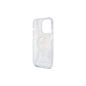 Guess Ring Stand Script Glitter MagSafe case for iPhone 15 Pro - transparent