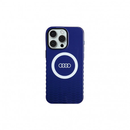 Audi IML Big Logo MagSafe case for iPhone 15 Pro Max - blue