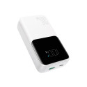 Mini power bank with built-in cables Joyroom JR-PBC06 30W 10000mAh - white
