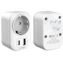 Tech-Protect reisiadapter TA100 US-EU, valge