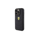 Ferrari Quilted Metal Logo case for iPhone 15 Pro - black