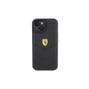 Ferrari Quilted Metal Logo case for iPhone 15 - black