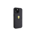 Ferrari Quilted Metal Logo case for iPhone 15 - black