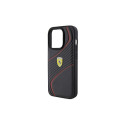 Ferrari Twist Metal Logo case for iPhone 15 Pro - black