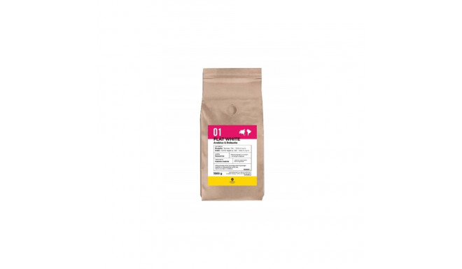 8Grams Flat White Arabica, Robusta roasted coffee beans, 1 kg