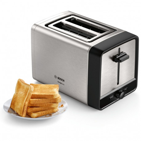 Bosch TAT5P420DE toaster 2 slice(s) 970 W Black, Silver
