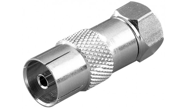 Vivanco adapter F-plug - Coaxial socket