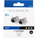Vivanco cable connector F 7mm 2pcs