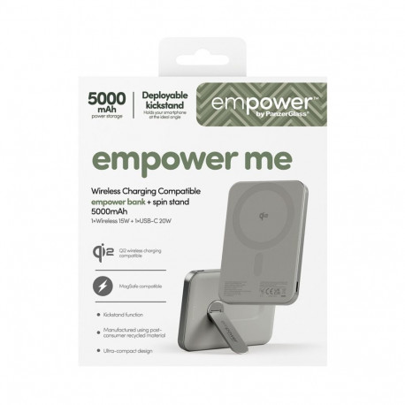 EMPOWER BANK W. SPIN STAND 5000MAH TITANIUM