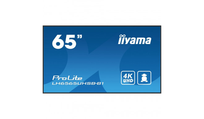 "165cm/65"" (3840x2160) iiyama ProLite LH6565UHSB-B1 16:9 4K UHD IPS Touch 8ms 60Hz 24/7 2xHDMI DP L