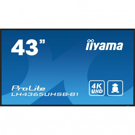 "109cm/43"" (3840x2160) iiyama ProLite LH4365UHSB-B1 16:9 4K IPS Touch 8ms 60Hz 24/7 2xHDMI DP LAN W