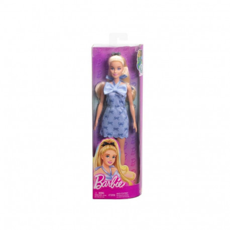 Barbie Fashionistas Doll Blue Bow Dress