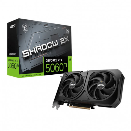 MSI GeForce RTX 5060 Ti 8G SHADOW 2X OC PLUS Bulk Pack | NVIDIA | 8 GB | GeForce RTX 5060 Ti | GDDR7