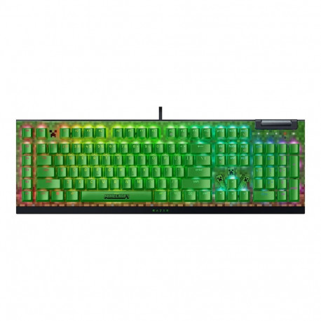 Razer BlackWidow V4 X mänguklaviatuur juhtmega US Minecraft Edition Razer Green mehaanilised lülitid