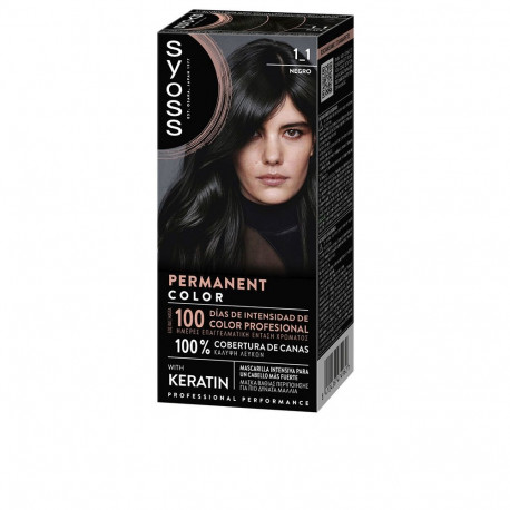 SYOSS PERMANENT COLOR #1.1-Negro 1 u