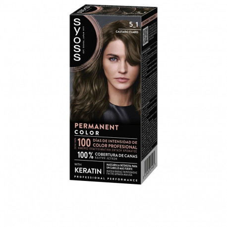 SYOSS PERMANENT COLOR #5.1-Castaño Claro 1 u