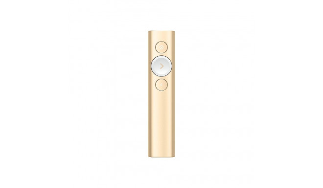 LOGITECH Spotlight Presentation remote control 3 buttons gold