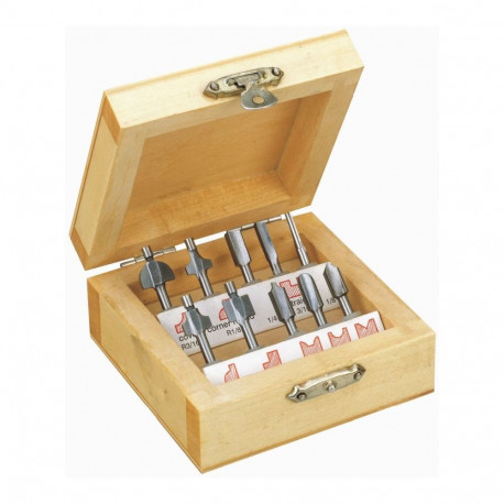 Proxxon 29020 contour router bits set – 10-piece high-speed steel, wood and fiberboard milling