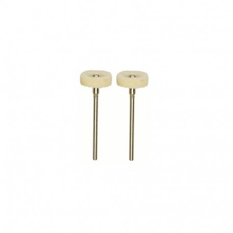 Proxxon 28803 felt polishing bits – wheel shape, 16mm diameter, 2 pieces, 2.35mm shank diameter