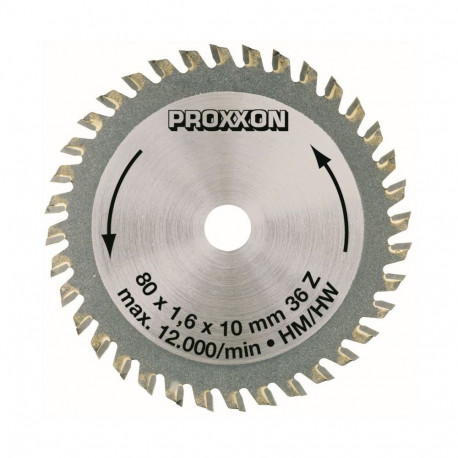 Proxxon saeketas, kõvasulamhammastega Ø 80 x 1,6 x 10 mm (36 hammast) 28732