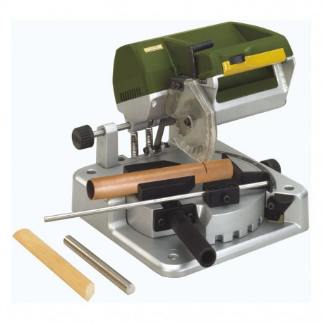 Proxxon KGS 80 chop and miter saw – rotating table with 45° swivel, carbide-tipped 80mm blade, 1/4hp