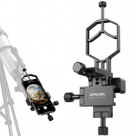 Adapter - Apexel APL-F003B Smartphone Holder for Telescopes 3-Axis Adjustment