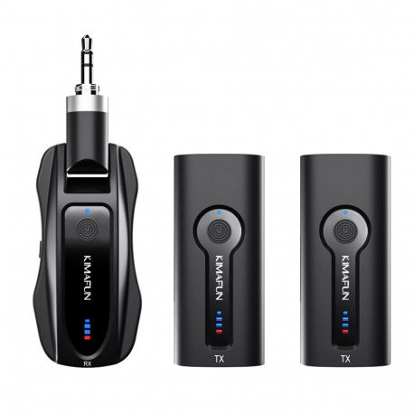 Wireless Microphone System - KIMAFUN KM-G70-1 Dual Transmitters USB-C Rechargeable