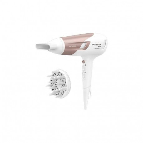 Hair Dryer - Rowenta Studio Dry CV5830F0 Ion Booster 6 Speed/Temp White Rose Gold