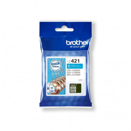 Ink Cartridge - Brother LC421 Cyan 200 Pages Innobella Technology