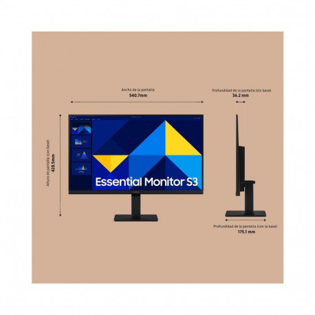 Monitor - Samsung LS24D304GAUXEN 24" IPS 100Hz Eye Saver Mode