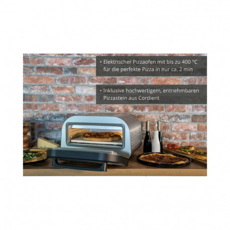 Home Appliance - Unold Pizza Oven Luigi 450°C, 60-min Timer, Stainless Steel