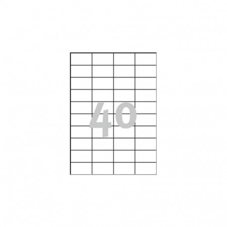 Label - Avery 3651 52.5x29.7mm A4 Glossy White 100 Sheets