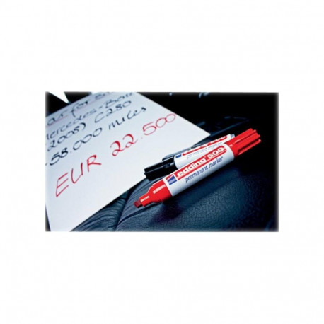 Office Supplies - Edding 500 Perm Marker Fine Tip Red