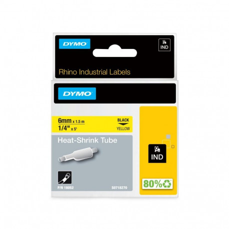 Labeling Accessory - Dymo RhinoPRO Heat Shrink Tubes Industrial-Grade Black Yellow