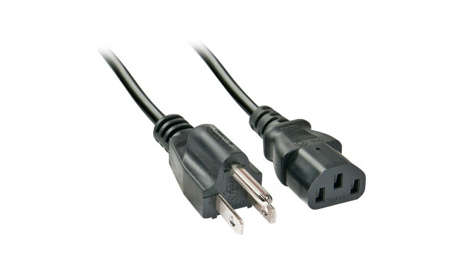 Mains Cable - LINDY US 3 Pin to C13 Mains Cable, 2 m, Black