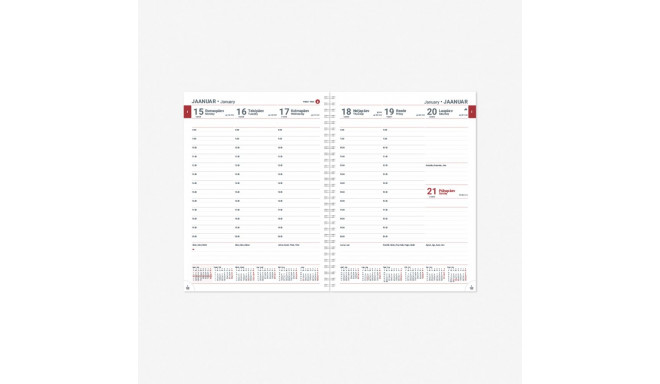 2911818001, Raamatkalender President Spiral Nädal V sisu