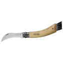 Opinel No. 08 Mushroom foldable knife w. Brush
