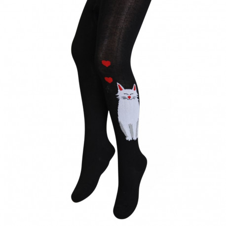 SOKISAHTEL KITTY musta värvi kassiga sukkpüksid lastele 428, 431, 432, 427