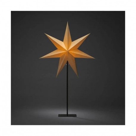 Paberist 7-haruline jõulutäht Beez mustal jalal, D-50cm, K-80cm, E14 lambipesa 15W pirnile, must kaa