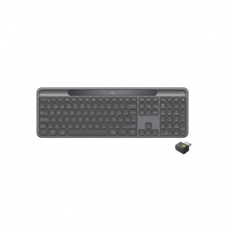 Logitech Signature Slim Solar+ K980 for Business Wireless Keyboard, RF+Bluetooth, US Int, Graphite