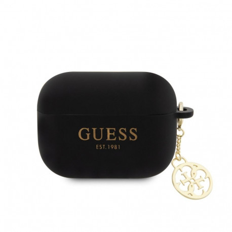 Guess - Guess 4G Charm Silicone Case for AirPods Pro 2 Black