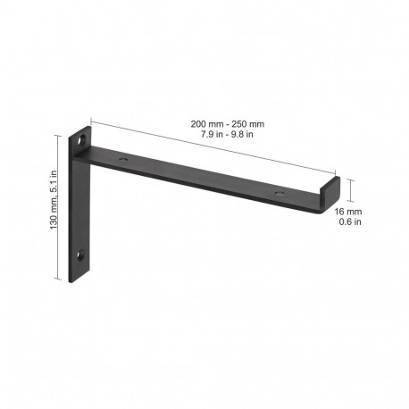 LIP 260X130X30 MM BLACK