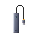 4in1 Hub Baseus  UltraJoy USB-A to USB 3.0 + RJ45 (space grey)