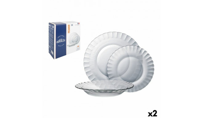 Lauanõud Duralex Picardie Läbipaistev 12 Tükid, osad (2 Ühikut)