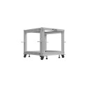 OPEN RACK 19" 9U 600X600-1100 ADJUSTABLE GREY LANBERG