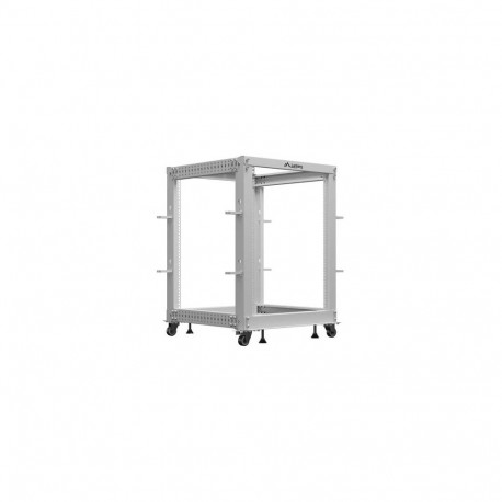 OPEN RACK 19" 15U 600X600-1100 ADJUSTABLE GREY LANBERG (FLAT PACK)