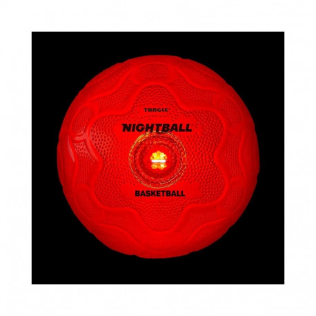 Tangle NightBall Valgustatud punane korvpall, 25 cm
