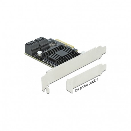 DeLOCK PCIe 5P SATA x4 LP 90498